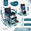 Rollstuhl Faltbar Mobiclinic Sitzfläche 46 cm Handbremse Produktbild-Vorschau 2