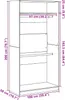 vidaXL Armoire avec étagère noir aspect chêne 100 x 50 x Voir les images du produit 7