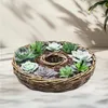 Rattan Blumenschale natur mit Folie für Außen - 40 cm - Produktbild-Vorschau 7