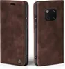 A brown flip case for a smartphone is shown from two angles. Produktbild-Vorschau