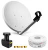PremiumX SAT Anlage 60cm Antenne Twin LNB 30m Kabel 4x Produktbild-Vorschau 1