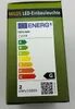 The image shows the packaging of an LED light with an energy efficiency label. Produktbild-Vorschau