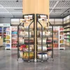 5-stöckiges Display-Regal mit Rollen und 15 Haken, schwarz Náhľad obrázku produktu