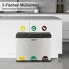 MAXCRAFT Mülleimer / Treteimer mit 3 Behältern - 54 Liter Produktbild-Vorschau 2