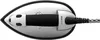 Top-down view of a white and black iron with a power cord attached. Produktbild-Vorschau