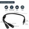 A diagram of an audio splitter cable with dimensions and feature callouts. Anteprima dell’immagine prodotto