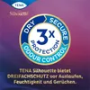 Marketing image for Tena Silhouette incontinence products, highlighting 3x protection. Produktbild-Vorschau