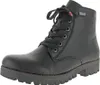 A black lace-up boot is shown against a white background. Produktbild-Vorschau