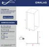 Walk in Dusche 120 cm Duschwand Gold gebürstet Produktbild-Vorschau 6