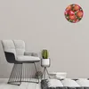 Wanduhr aus Glas Rund fi 30 Blumen rot und grün Quarz Deko Produktbild-Vorschau 2