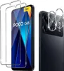 A product image showing screen protectors and a camera lens protector for a Xiaomi Poco C65 5G phone. Produktbild-Vorschau
