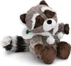 A plush raccoon toy sitting on a white background. Podgląd zdjęcia produktu