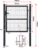 LARS360 100 x 100 cm Gartentür Gartentor Metall Zauntor Produktbild-Vorschau 7
