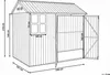 BELIANI Zahradní kůlna hnědá ocelová 235 x 175 cm Náhled obrázku produktu 3