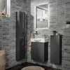 Fackelmann SBC LUNA Gäste WC Set 2-teilig 55 cm, Anthrazit, Produktbild-Vorschau 2
