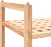 vidaXL Schuhregal Walnussholz Massiv 69x26x40 cm Produktbild-Vorschau 3