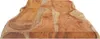 A close-up view of a wooden table top with a live edge. Náhled obrázku produktu