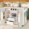 okwish Küchenschrank mit Rollen und klappbarer Produktbild-Vorschau 3
