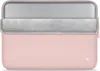A pink laptop sleeve is shown from the front, open to reveal its padded interior. Produktbild-Vorschau