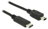 DELOCK USB Kabel C -> Mini-B St/St 1.00m schwarz Anteprima dell’immagine prodotto 2