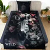 Bettwäsche Wild Flowers Zebra Animalprint 100% Baumwolle Produktbild-Vorschau 3