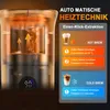 A close-up of a coffee machine with marketing text and diagrams explaining its features. Produktbild-Vorschau