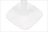 A close-up view of the white square base of a table leg. Voir les images du produit