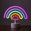 LED NEON Figur REGENBOGEN - Dekoleuchte - H: 19cm - Batterie oder USB Betrieb - stehend - bunt Produktbild-Vorschau