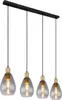 Globo Lighting Hängeleuchte Metall schwarz matt, 4x E27 Produktbild-Vorschau 1