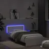vidaXL Bettgestell mit Kopfteil und LED-Leuchten Weiß Produktbild-Vorschau 4