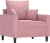 vidaXL poltrona rosa 60 cm in velluto Anteprima dell’immagine prodotto 1
