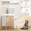 HOMCOM Buffet design scandinave 2 placards tiroir Voir les images du produit 4