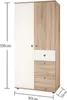 Kinder-Kleiderschrank Drehtürenschrank Schrank Babyzimmer Produktbild-Vorschau 9