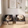 PawHut 2er-Set Katzenklo Edelstahl XL mit Hohem Rand Deckel Produktbild-Vorschau 9