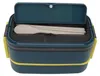 Double Layer Bento Box 316 Edelstahl Fach Portable Lunch Produktbild-Vorschau 6