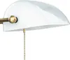 Bankerlampe Weiß Bronze E27 40 cm Glas Echt-Messing Produktbild-Vorschau 6