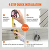A four-step guide to installing wall panels, showing tools and the panels themselves. Podgląd zdjęcia produktu