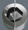 A close-up view of a hexagonal socket, split down the middle to show two different states. Produktbild-Vorschau