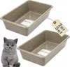 2er Set Katzenklo Katzentoilette offen Kitten ohne Deckel Produktbild-Vorschau 1
