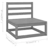 8-tlg. Garten-Lounge-Set Grau Kiefer Massivholz Produktbild-Vorschau 9