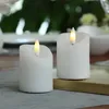 LED Mini Kerzen - Echtwachs - Rustik-Optik - H: 7,5cm - D: Produktbild-Vorschau 3