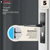 Domino Türgriff CONO BLACK 72 PZ Profilzylinder Set Produktbild-Vorschau 3