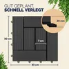 CASARIA WPC Fliesen 30x30 cm 11er Set 1m? Stecksystem Produktbild-Vorschau 2