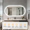 WISFOR LED zrcadlo do koupelny, oválné, 60x120 cm, oválné Náhled obrázku produktu 5