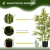 HOMCOM Künstlicher Bambus groß 90 cm Kunstpflanze im Topf Produktbild-Vorschau 4