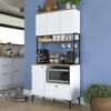 A kitchen cabinet with appliances and decor. Produktbild-Vorschau