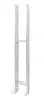 A metal H-post support on a white background. Voir les images du produit