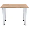 A table with a wooden top and chrome legs on a white background. Náhľad obrázku produktu