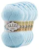 5 x 100g Strickgarn ALIZE BURCUM, 100% Polyacryl, 183 hellblau Produktbild-Vorschau