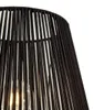 Outdoor Stehleuchte Schwarz mit Schwarzem Seilschirm IP44 Produktbild-Vorschau 2